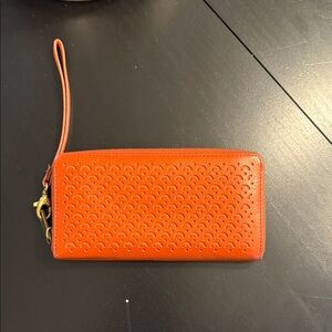 Fossil Orange Wristlet Wallet